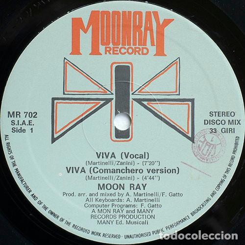 Discos de vinilo: Moon Ray&ndash; Viva-ITALY-1985-MAXI SINGLE - Foto 3