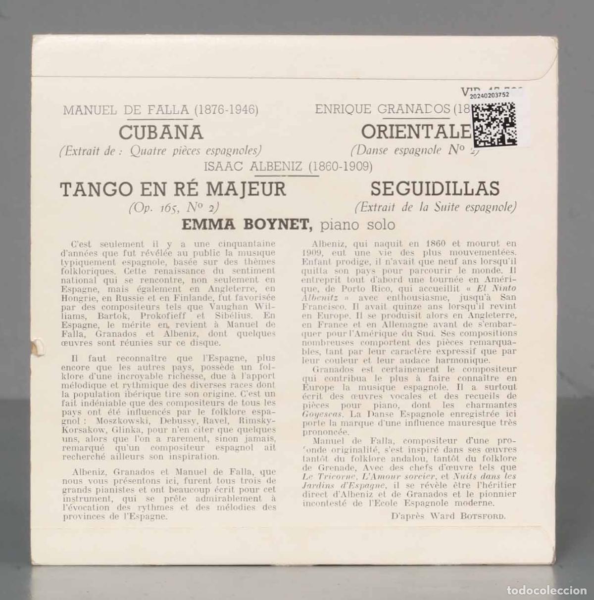 Discos de vinilo: EP. BOYNET ALBENIZ DE FALLA GRANADOS - Foto 2