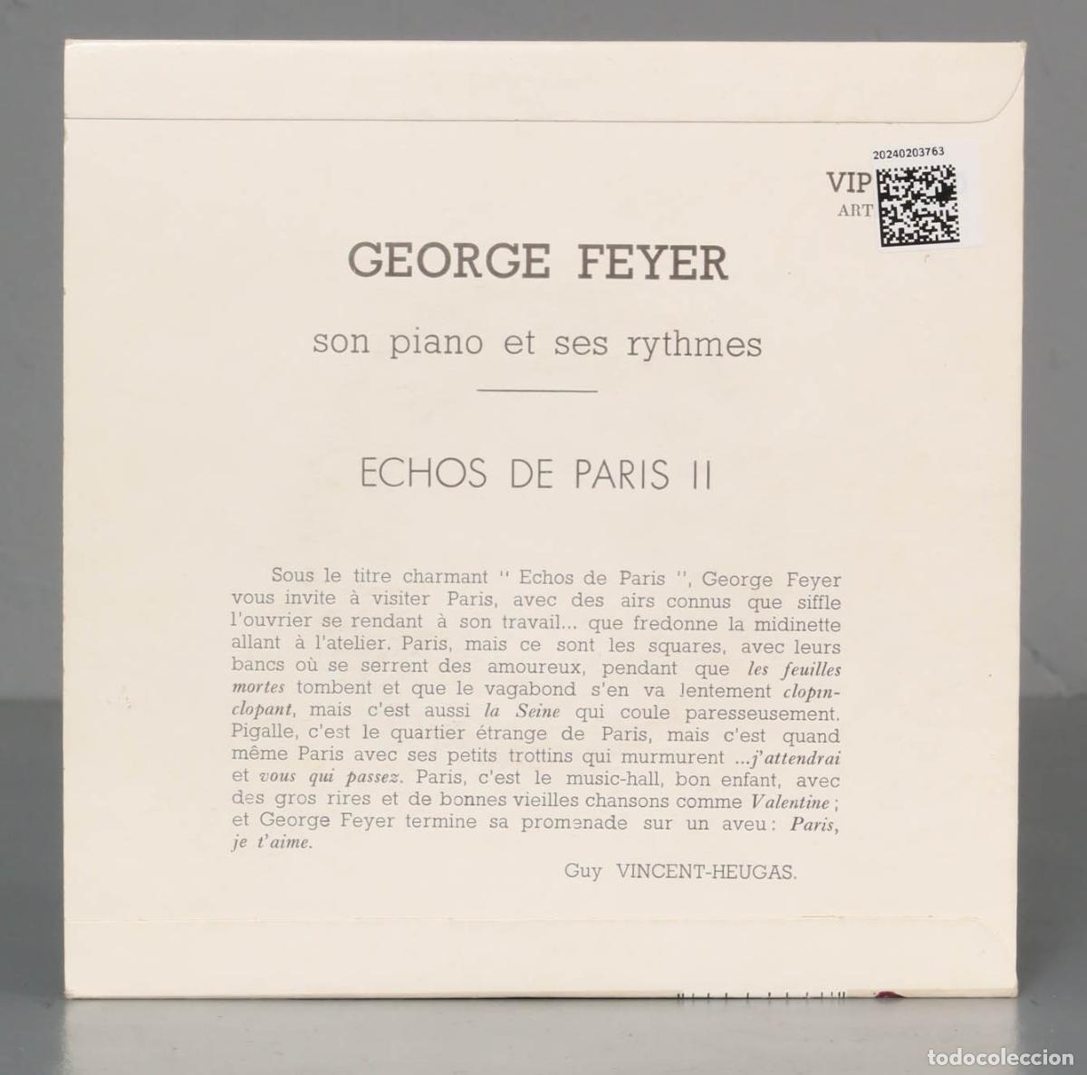 Discos de vinilo: EP. ECHOS DE PARIS. II. FEYER - Foto 2