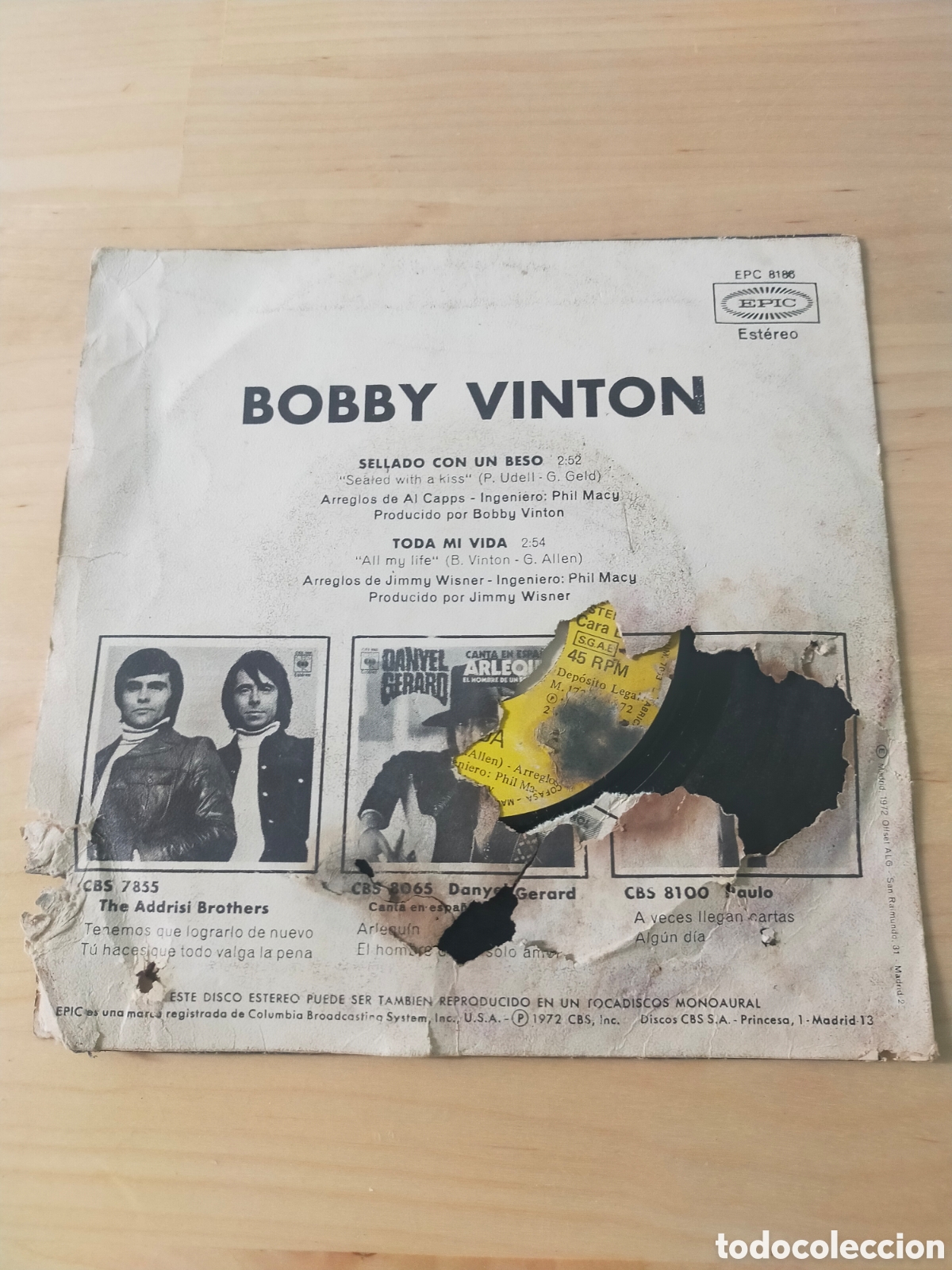 Discos de vinilo: Vinilo single Bobby Vinton - Foto 2