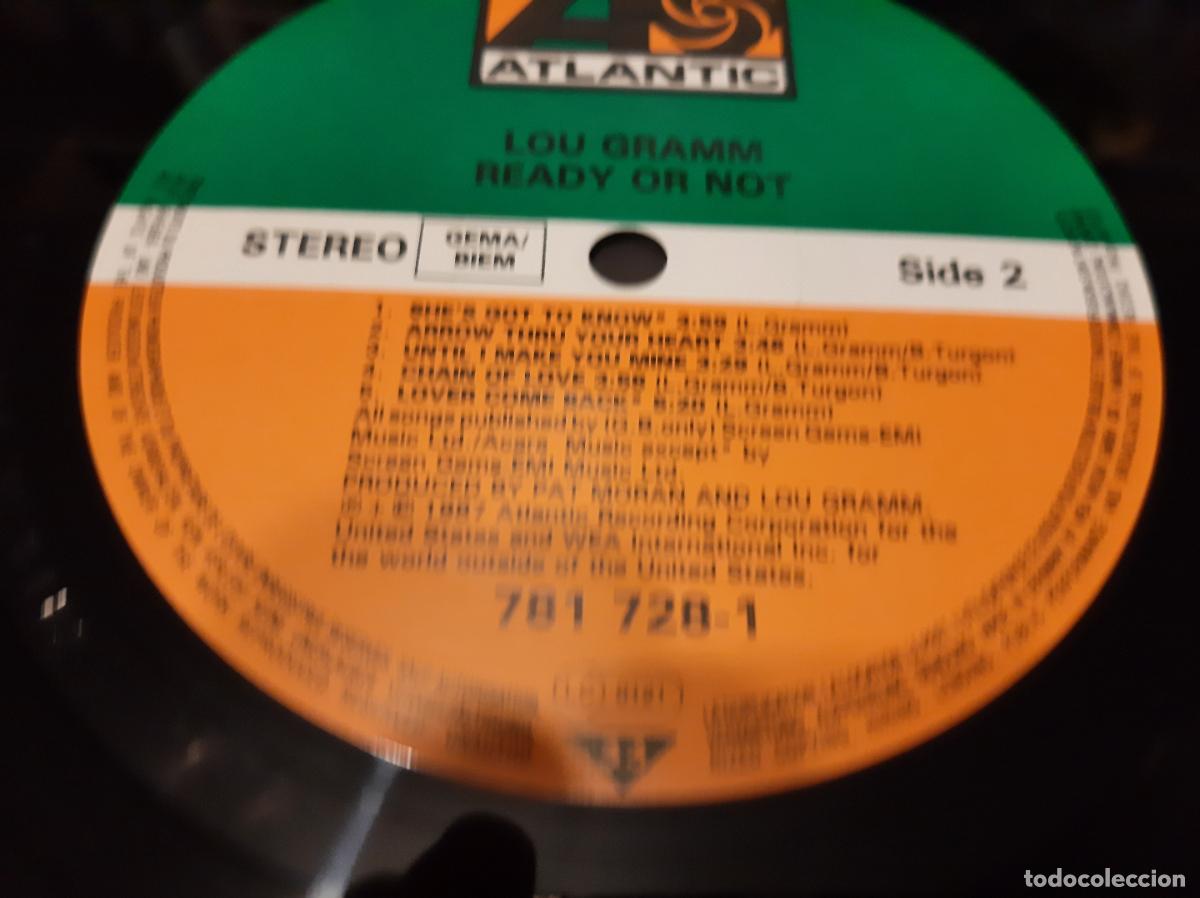Discos de vinilo: LOU GRAMM -READY OR NOT- (1987) LP DISCO VINILO - Foto 11