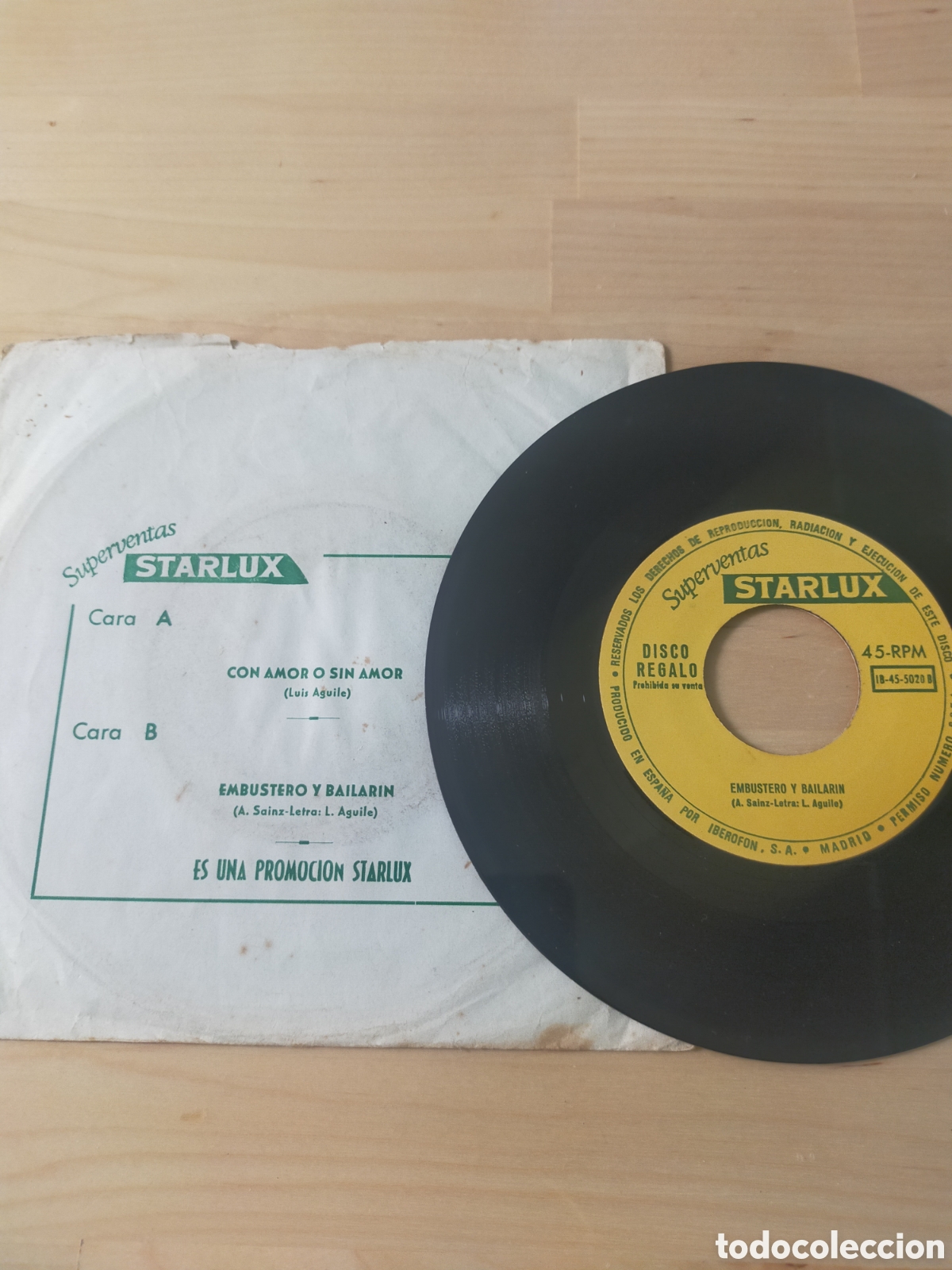 Discos de vinilo: Vinilo single Luis Aguil&eacute; - Foto 1