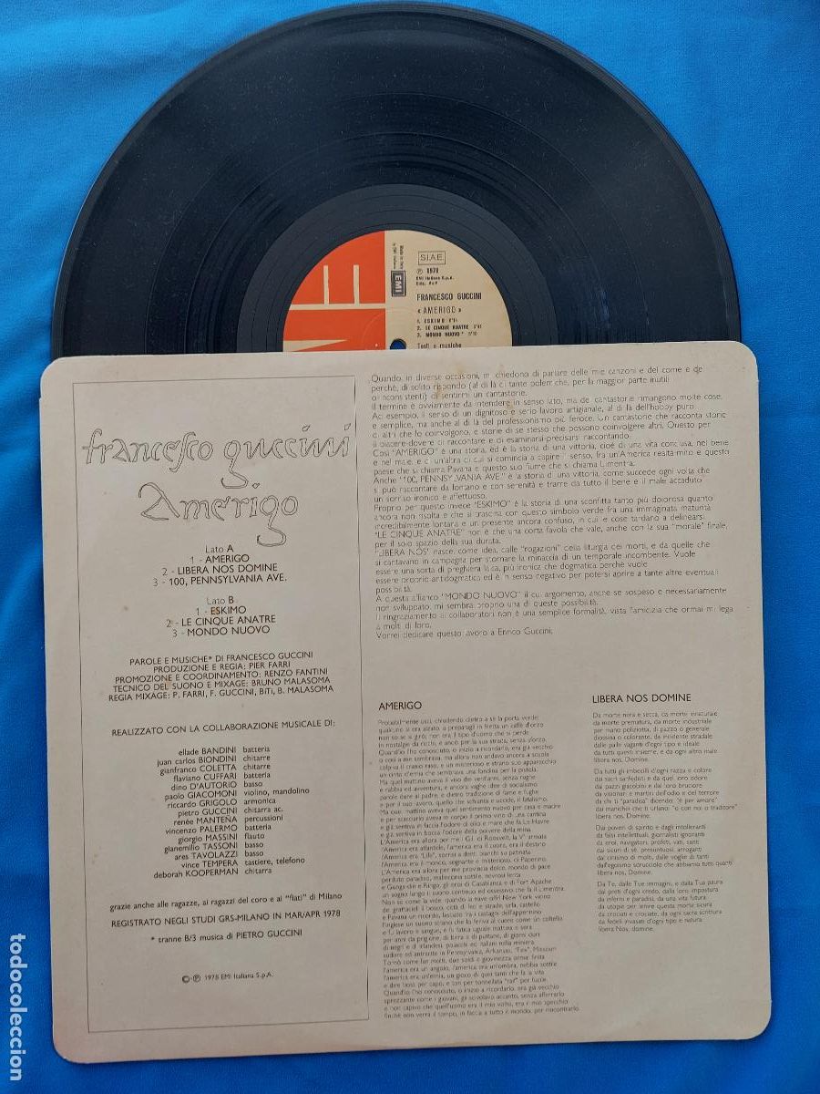 Discos de vinilo: FRANCESCO GUCCINI - AMERIGO - Foto 3