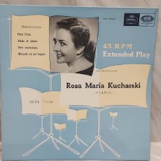 Discos de vinilo: ROSA MARÍA KUCHARSKI / PIANO / PARA ELISA +3 / EP-REGAL-1958 / SIN USAR ****/****