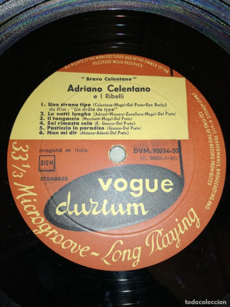 Discos de vinilo: ADRIANO CELENTANO E I RIBELLI-BRAVO CELENTANO - Foto 3