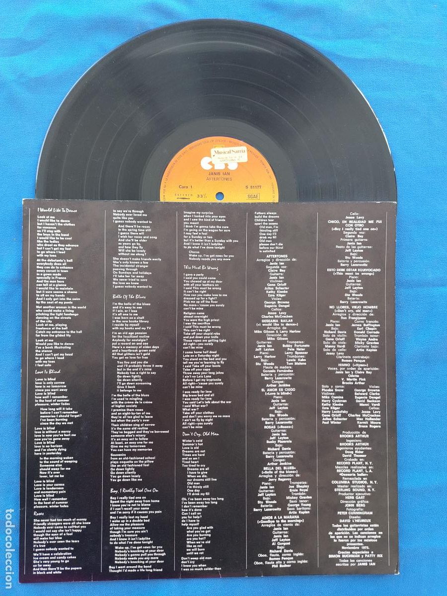 Discos de vinilo: JANIS IAN - AFTERTONES - Foto 3