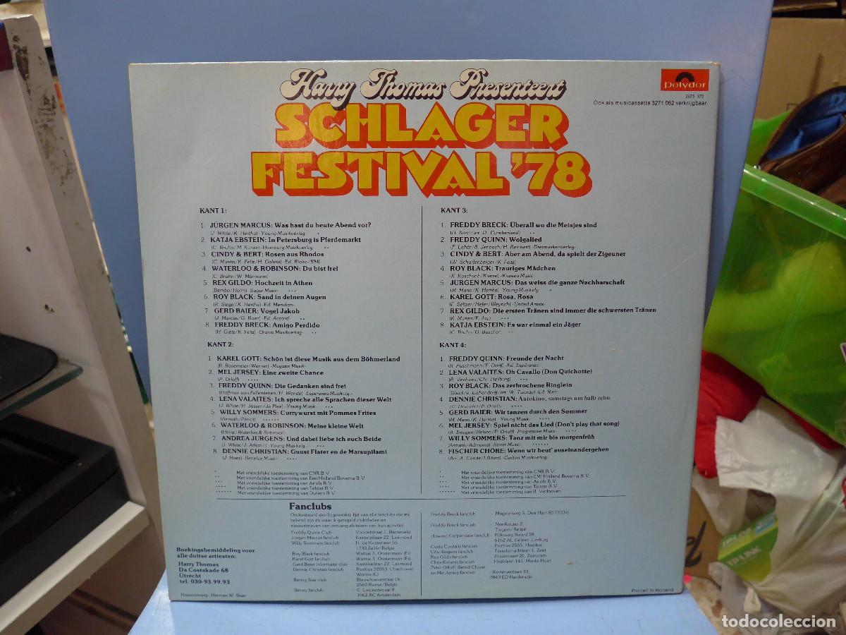 Discos de vinilo: HARRY THOMAS PRESENTEERT SCHLAGERFESTIVAL 78 - Foto 2