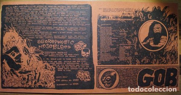 Discos de vinilo: Agoraphobic Nosebleed / Gob &ndash; Split Seven Inch Record - Foto 3