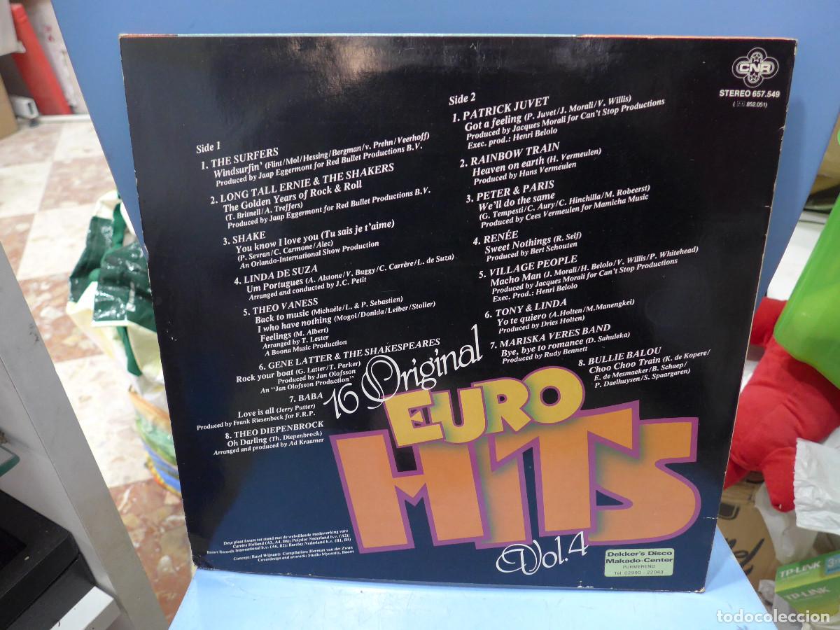Discos de vinilo: 16 ORIGINAL EUROHITS 4 - Foto 2
