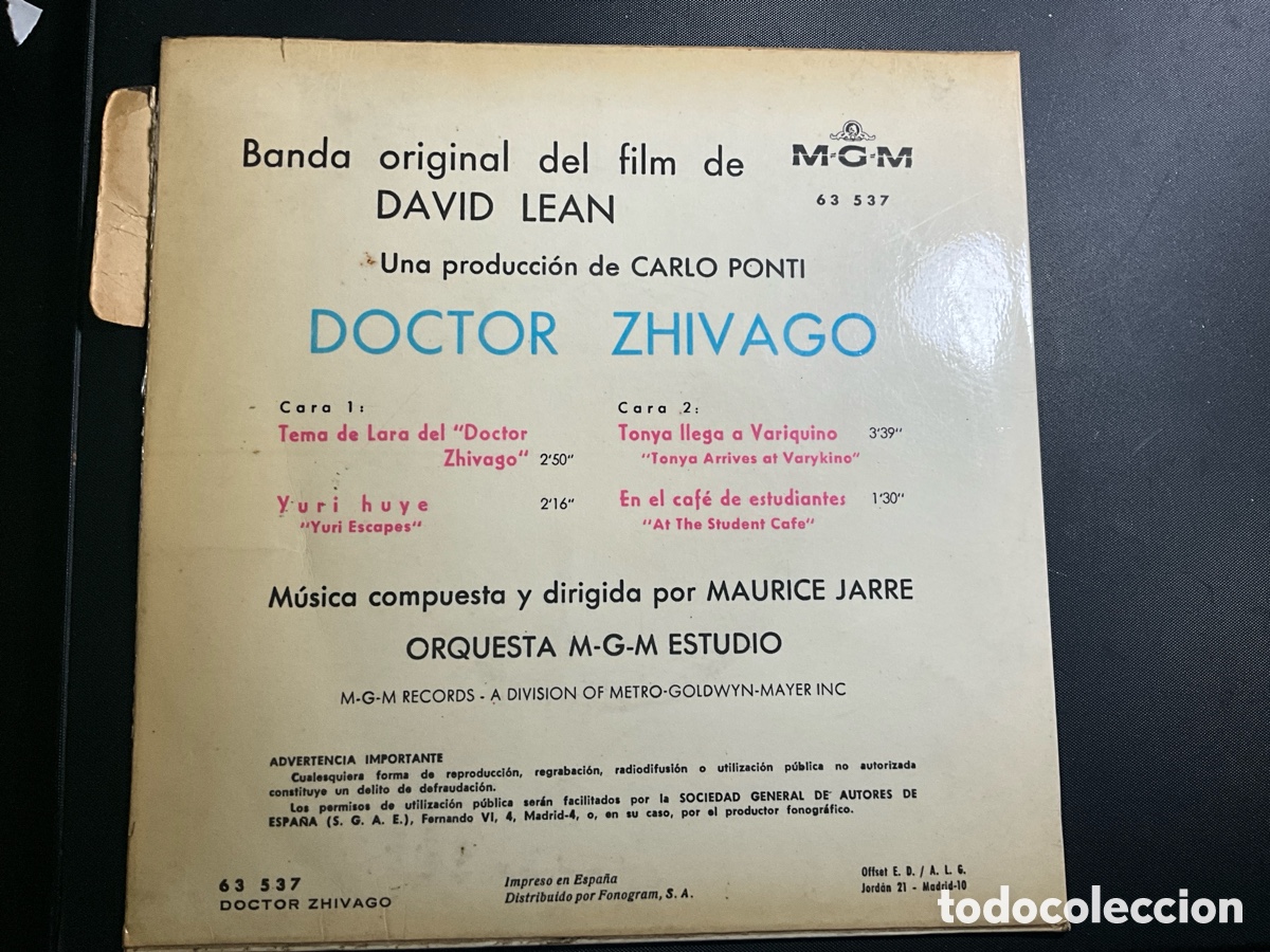 Discos de vinilo: Doctor Zhivago - Foto 2
