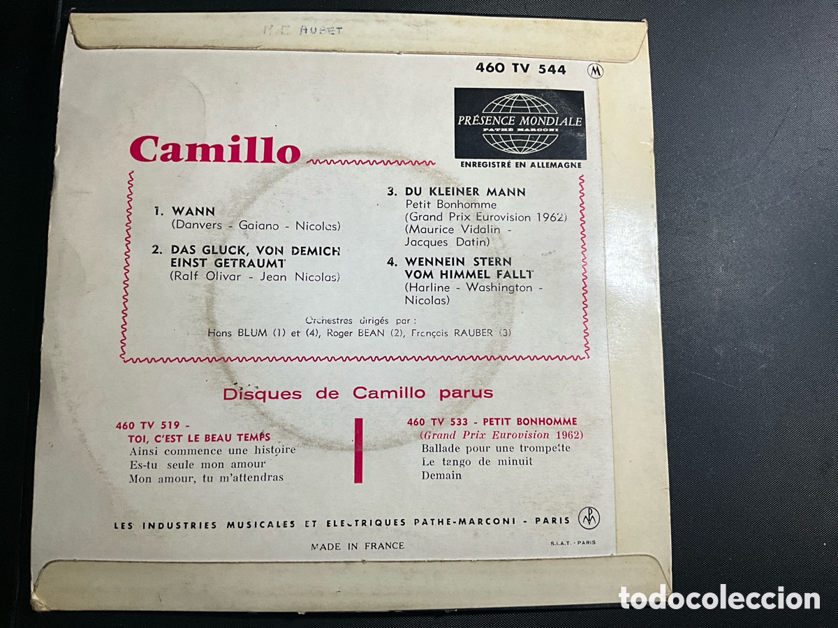 Discos de vinilo: CAMILLO - Foto 2