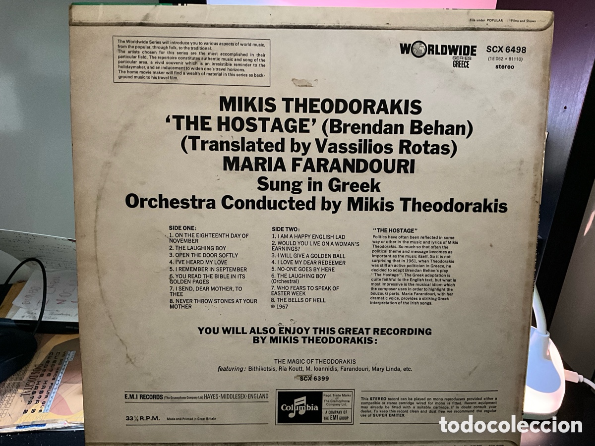 Discos de vinilo: MIKIS THEODORAKIS - Foto 2