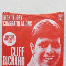 Discos de vinilo: CLIFF RICHARD - CONGRATULATIONS - SINGLE HOLANDA 1968