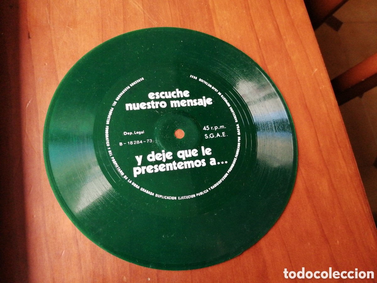 Discos de vinilo: SINGLE 7&rdquo; VINILO DISCO ( SIN FUNDA) FLEXY DICS VERDE - Foto 1