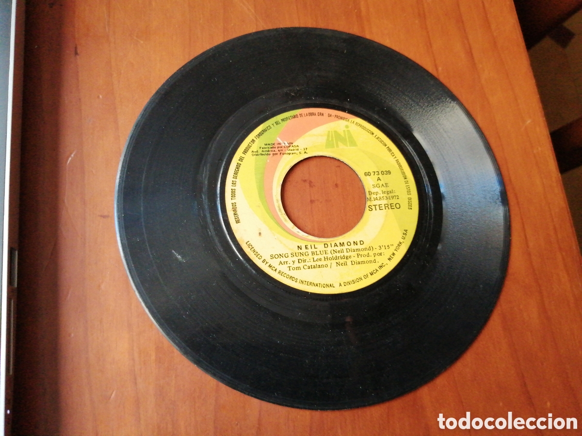 Discos de vinilo: SINGLE 7&rdquo; VINILO DISCO ( SIN FUNDA) NEIL DIAMOND - Foto 2