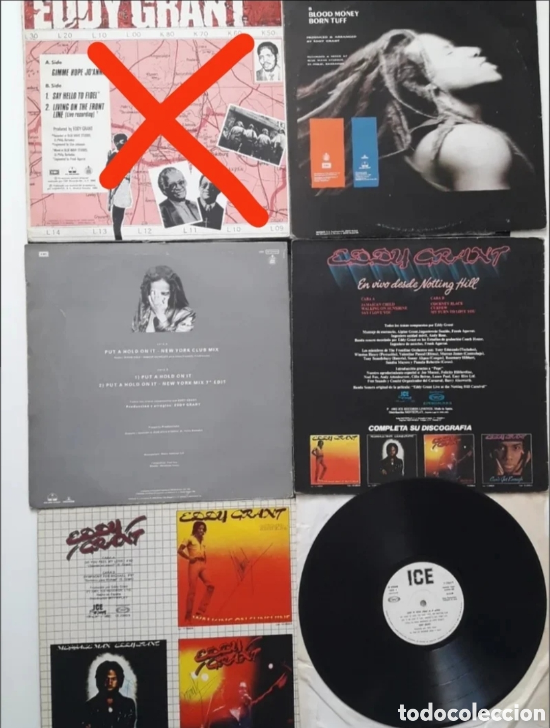 Discos de vinilo: Lote 5 vinilos Eddy Grant - Foto 2