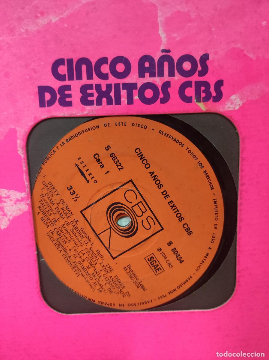 Discos de vinilo: CINCO A&Ntilde;OS DE EXITOS CBS - Foto 1