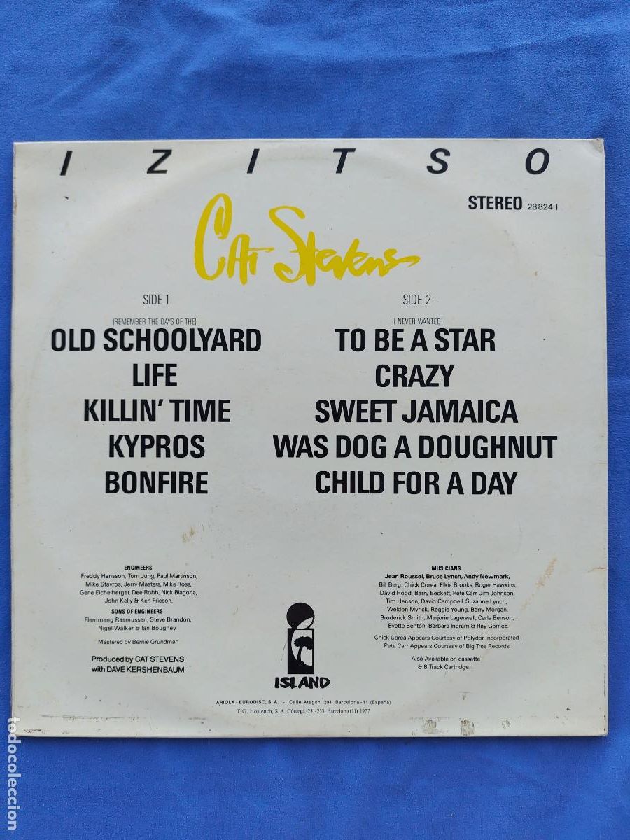 Discos de vinilo: CAT STEVENS - IZITSO - Foto 4