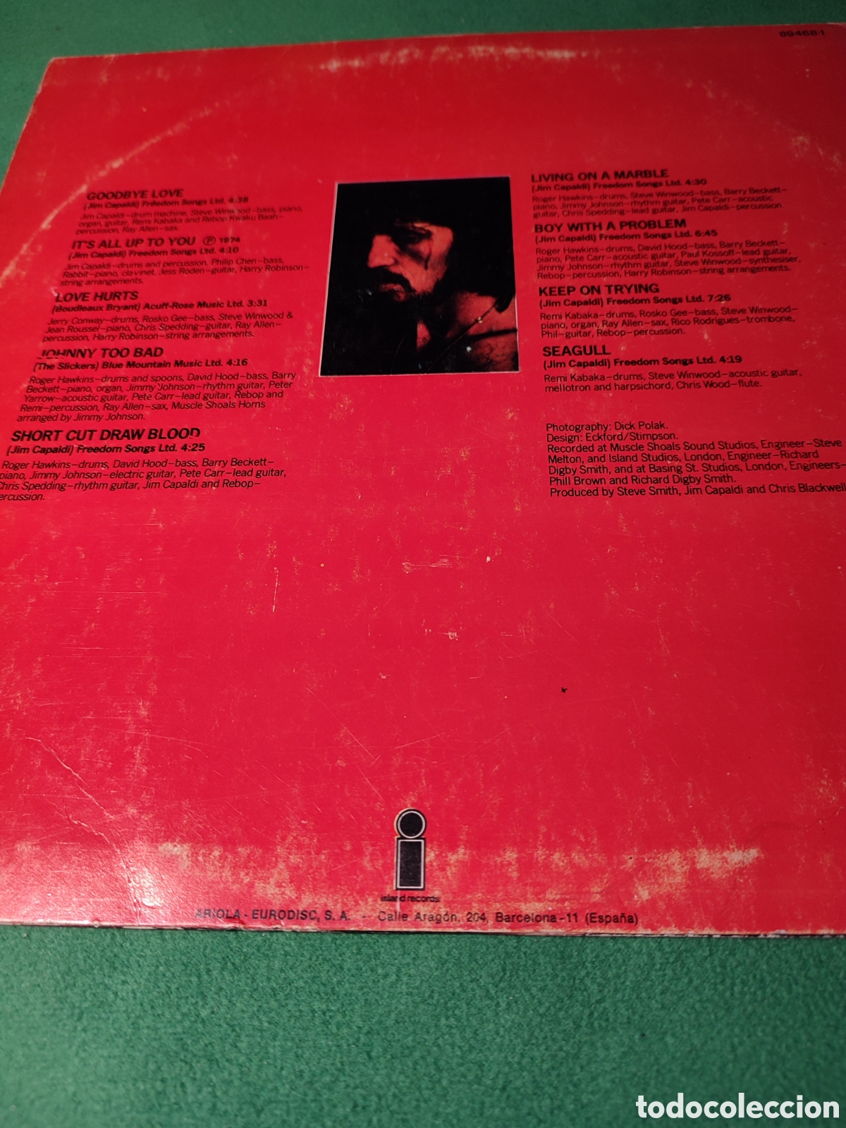 Discos de vinilo: Jim Capaldi - Short cut draw bloood - Foto 2