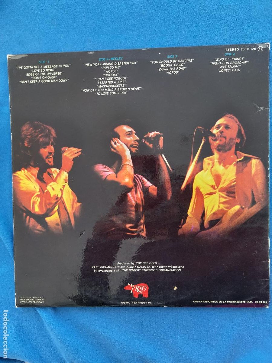 Discos de vinilo: BEE GEES - HERE AT LAST BEE GEES LIVE - Foto 4