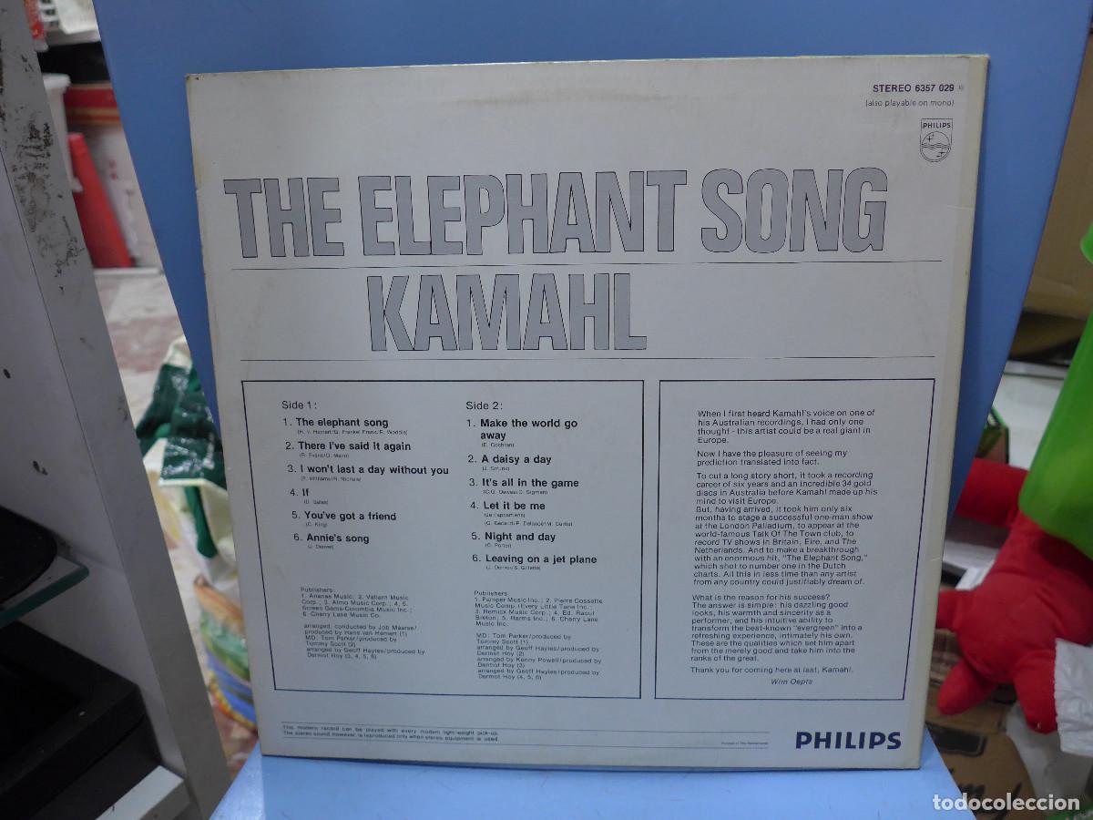 Discos de vinilo: KAMAHL THE ELEPHANT SONG - Foto 2