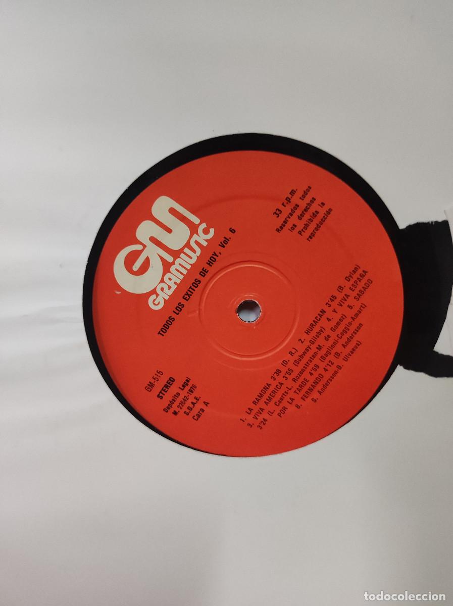 Discos de vinilo: TODOS LOS EXITOS DE HOY VOL 6 - Foto 1