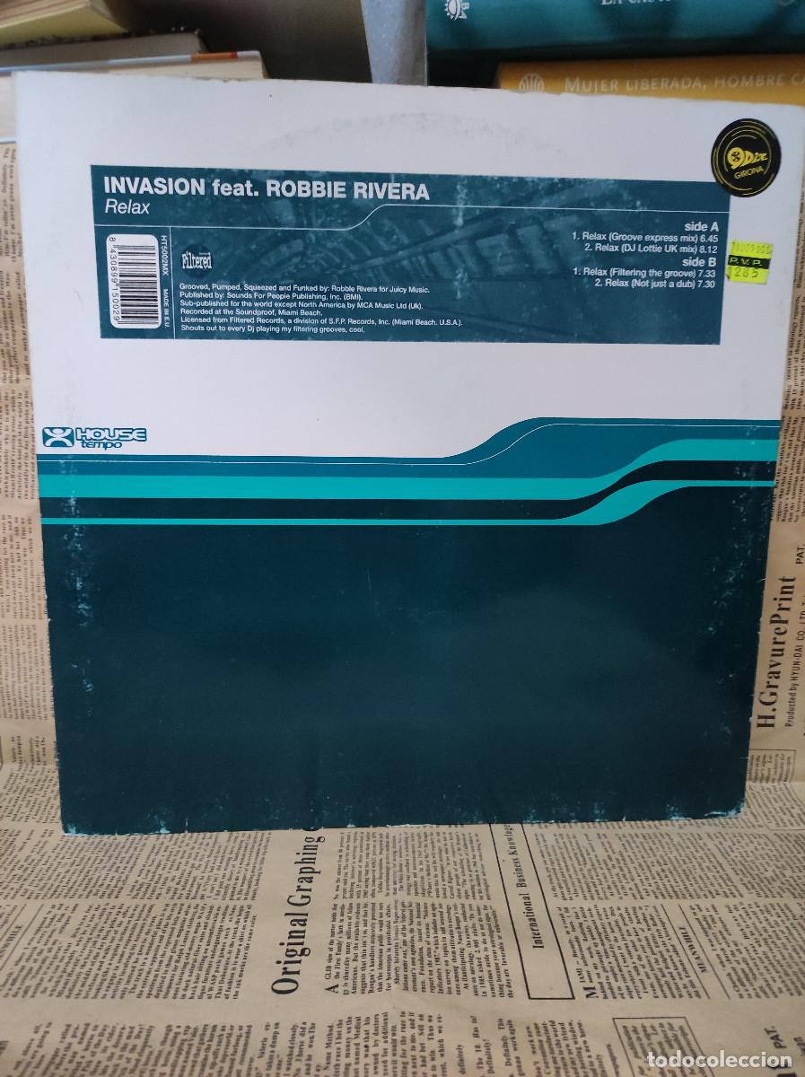Discos de vinilo: Invasion Feat. Robbie Rivera &ndash; Relax - Foto 1