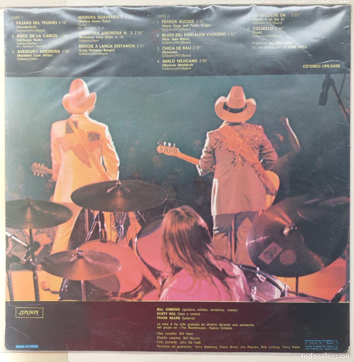 Discos de vinilo: LP ZZ TOP &rdquo;FANDANGO&rdquo; (88/75/4). - Foto 2