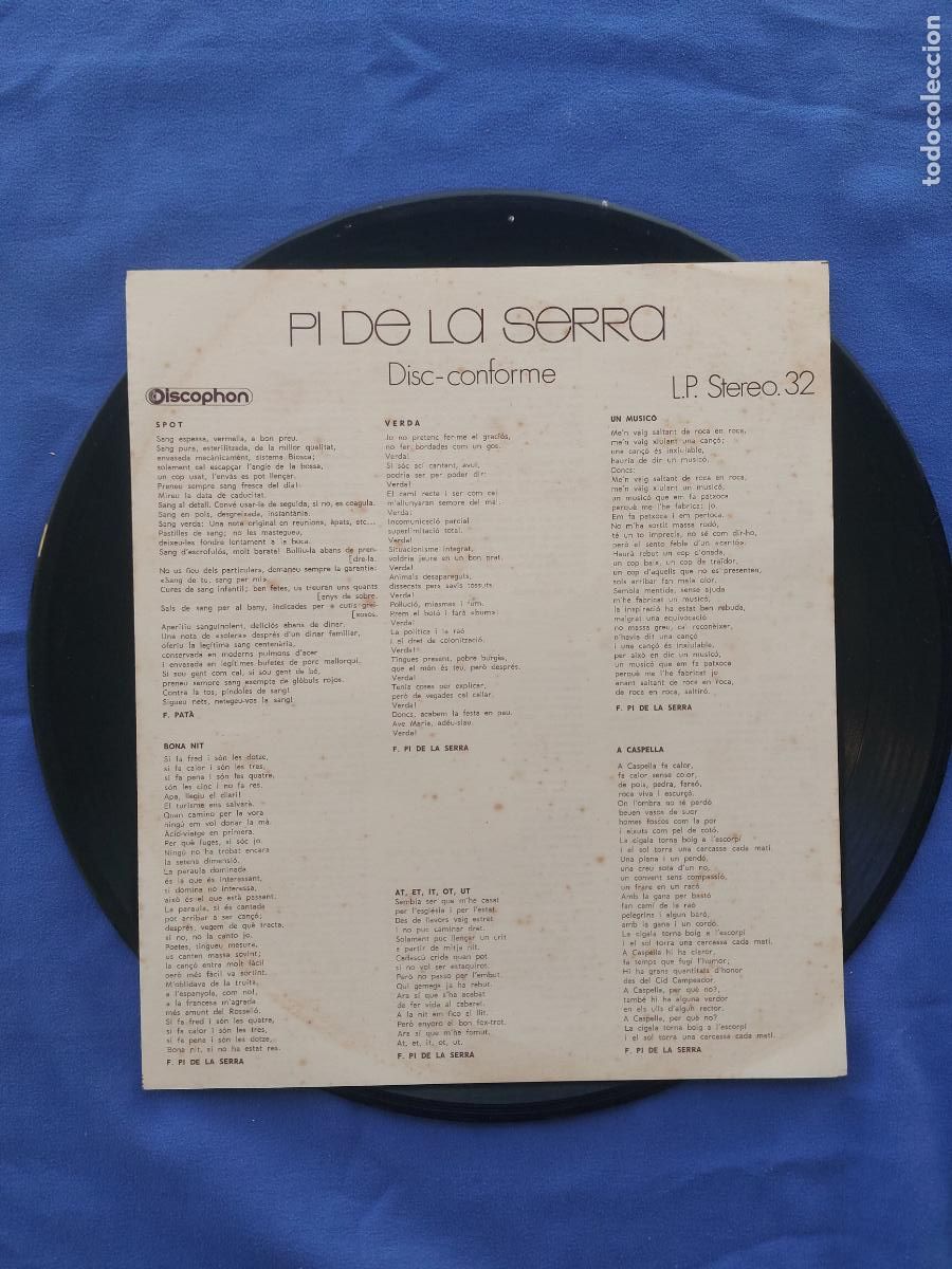 Discos de vinilo: PI DE LA SERRA - DISC-CONFORME - Foto 3
