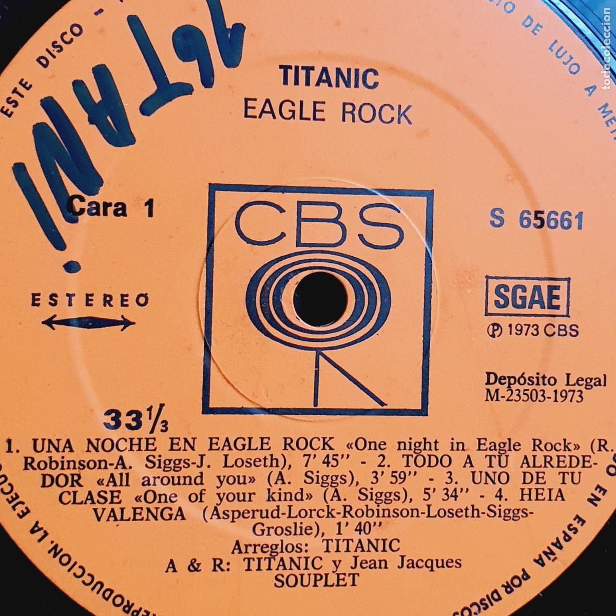 Discos de vinilo: LP/VINILO-TITANIC-EAGLE ROCK-COLECCIONISTAS - Foto 9