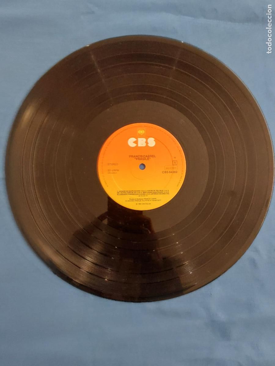 Discos de vinilo: FRANCIS CABREL - L&acute;ENCRE DE TES YEUX - Foto 2