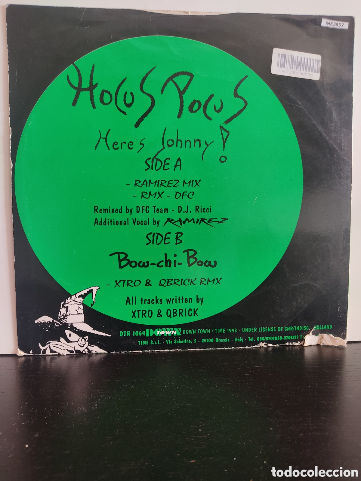 Discos de vinilo: Hocus Pocus Featuring Ramirez &lrm;&ndash; Heres Johnny ! / Bow-Chi-Bow (Remix) - Foto 2