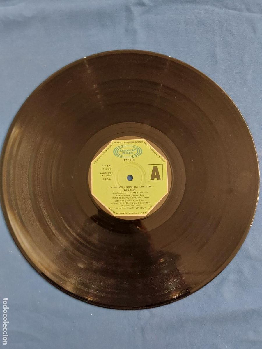 Discos de vinilo: LLUIS LLACH - CAMPANADES A MORTS - Foto 2