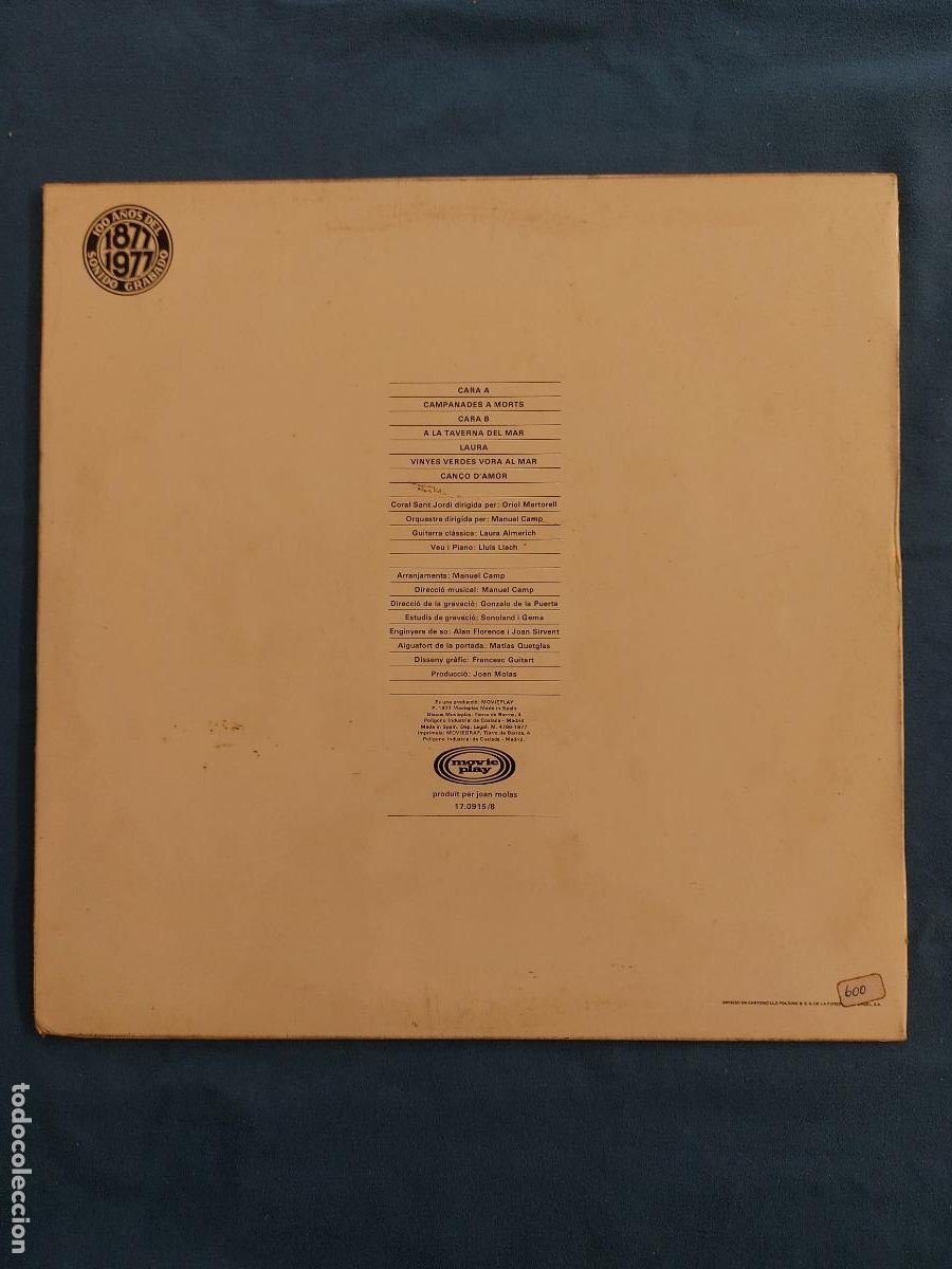 Discos de vinilo: LLUIS LLACH - CAMPANADES A MORTS - Foto 4