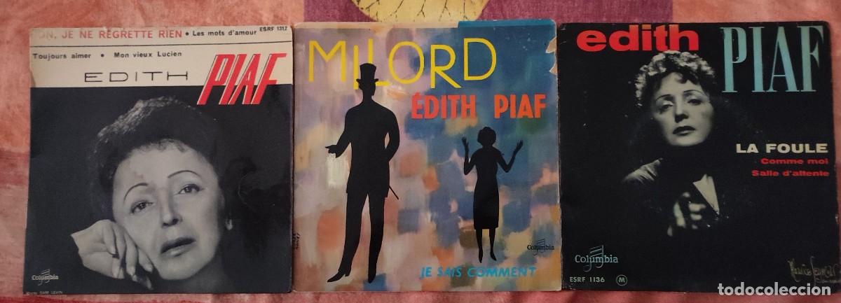 Discos de vinilo: Lote 6 Vinilos Edith Piaf Eps 45trs - Foto 1