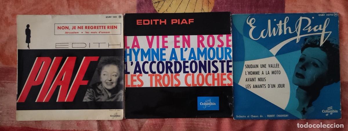 Discos de vinilo: Lote 6 Vinilos Edith Piaf Eps 45trs - Foto 2