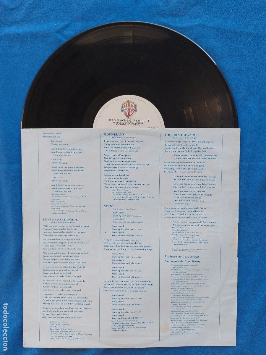 Discos de vinilo: GARY WRIGHT - HEADIN&acute; HOME - Foto 3