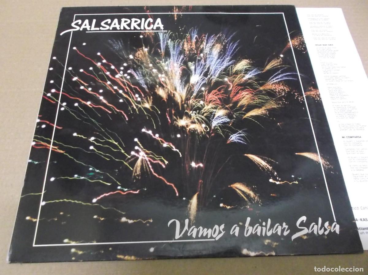 Discos de vinilo: SALSARRICA (LP) VAMOS A BAILAR SALSA A&Ntilde;O 1990 &ndash; HOJA CON LETRAS