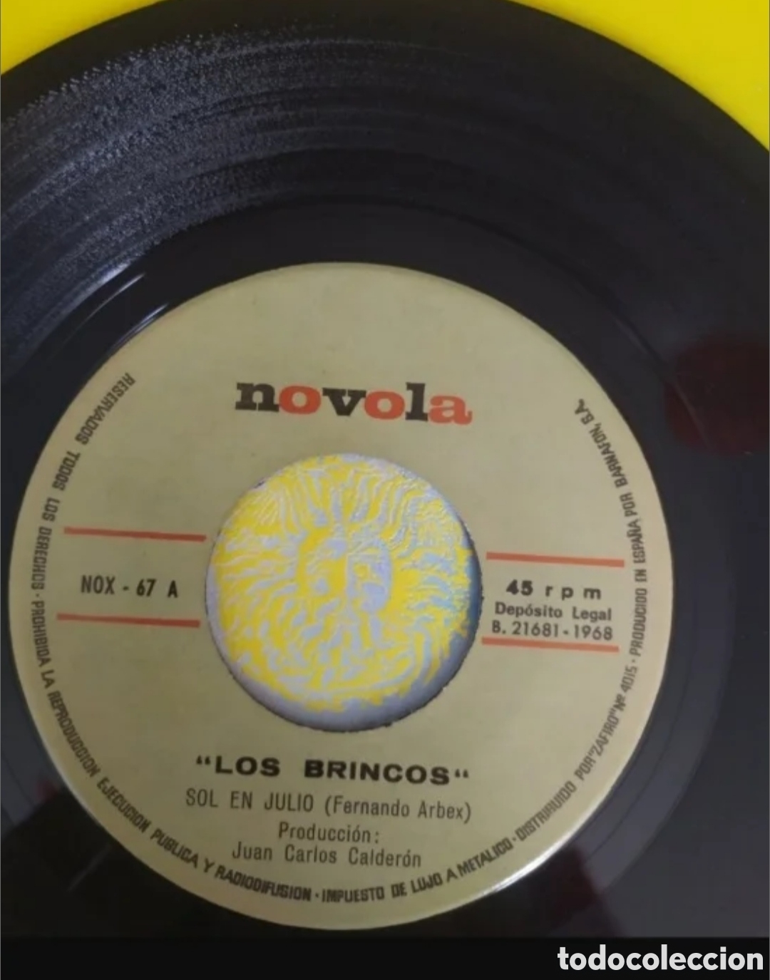 Discos de vinilo: Single Los Brincos. Sol en Julio / Ananai - Foto 3