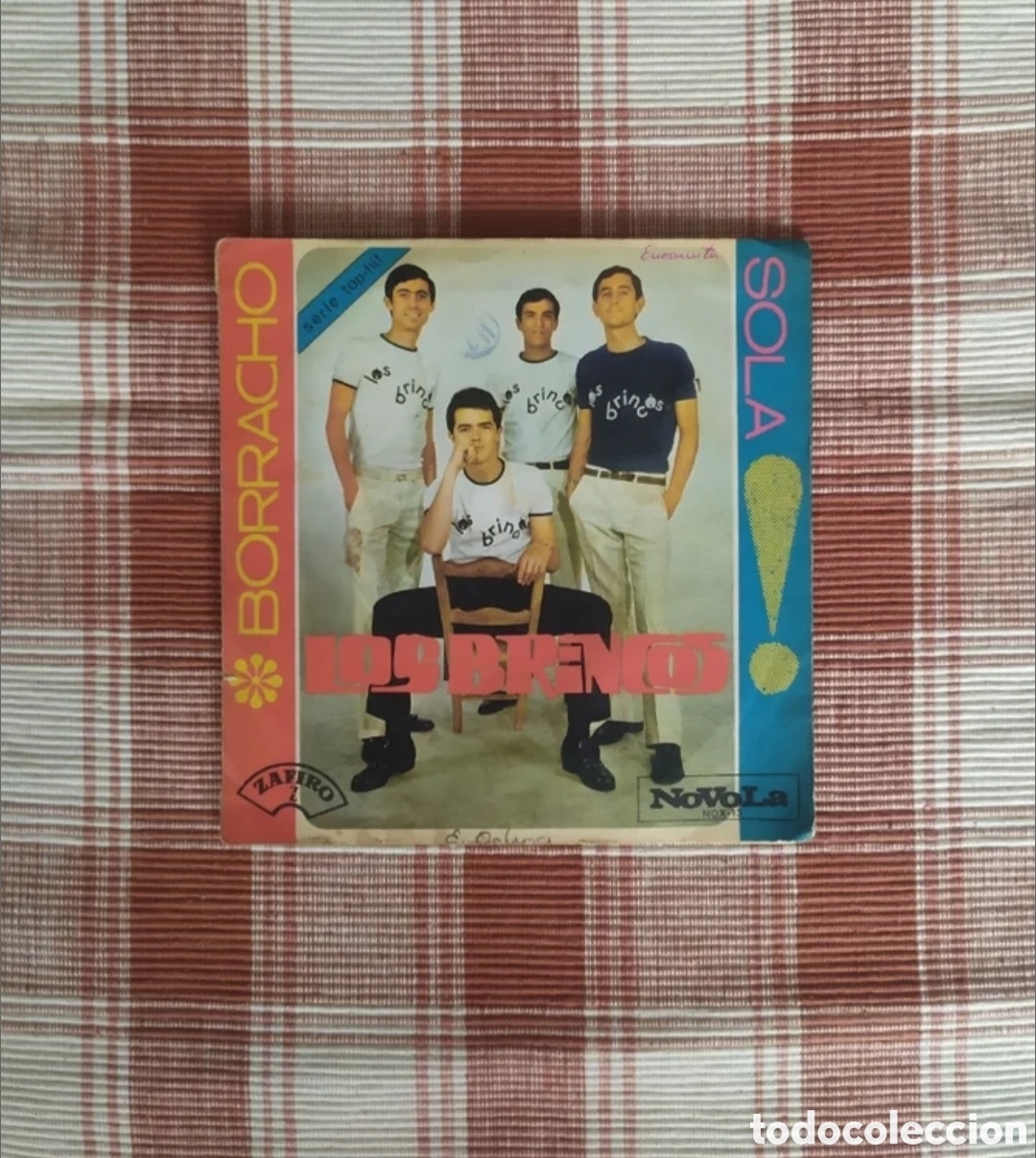 Discos de vinilo: Single Los Brincos. Borracho / Sola - Foto 2