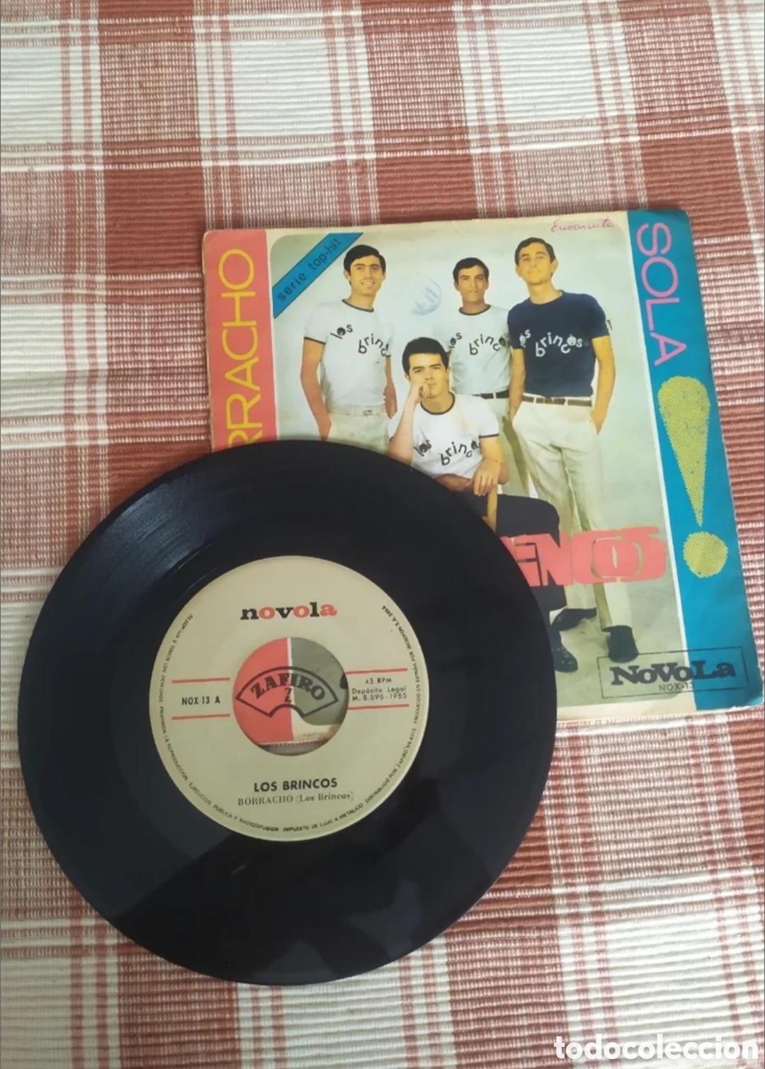 Discos de vinilo: Single Los Brincos. Borracho / Sola - Foto 3