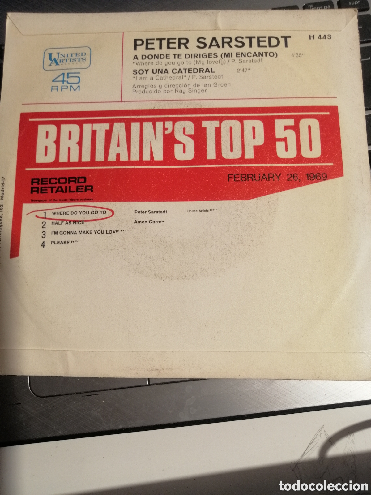 Discos de vinilo: Peter Sarstedt - A donde te diriges - Foto 2