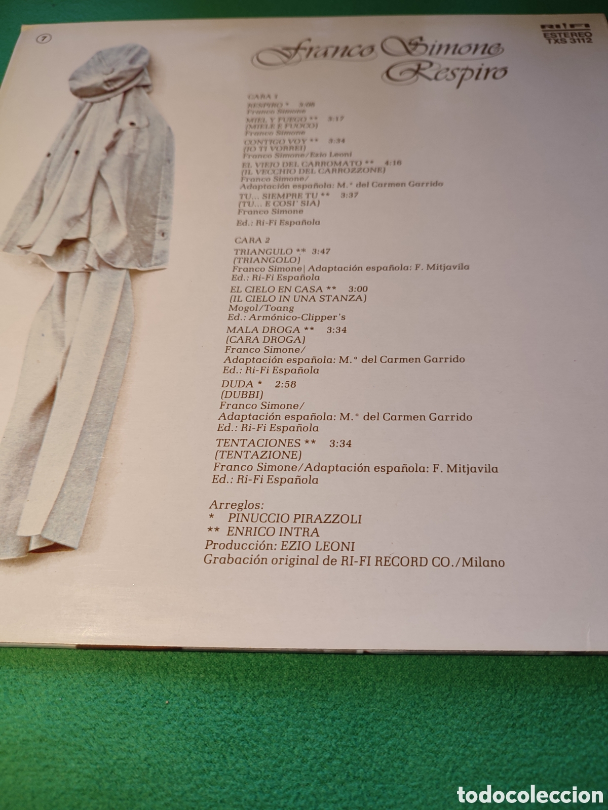 Discos de vinilo: Franco Simone - Respiro - Foto 2