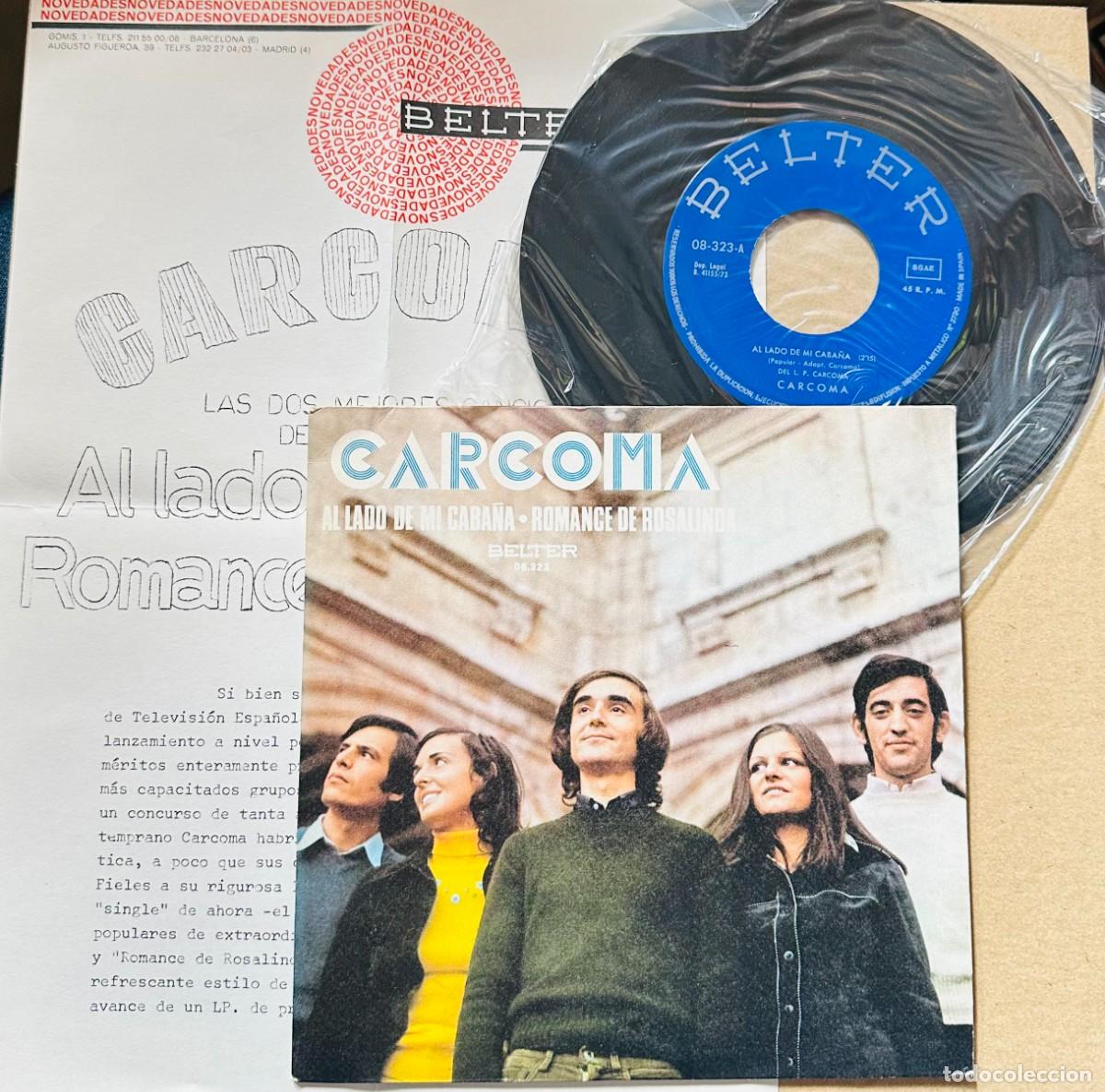 Discos de vinilo: CARCOMA SINGLE AL LADO PROMOCIONAL CON INSERT NUEVO - Foto 1