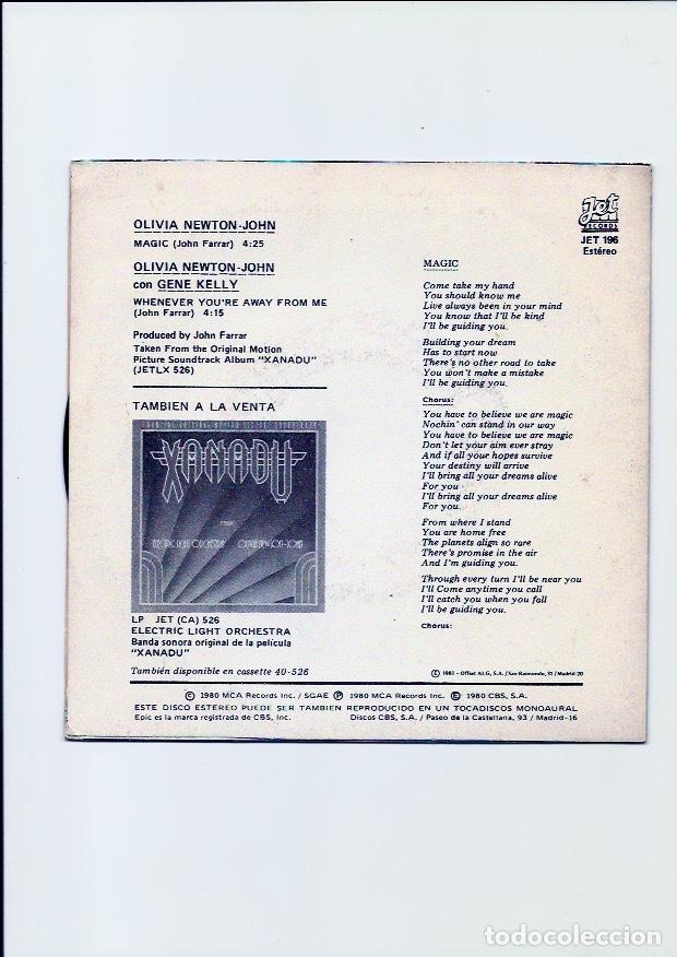 Discos de vinilo: OLIVIA NEWTON-JOHN. Magic (vinilo single 1980) - Foto 2