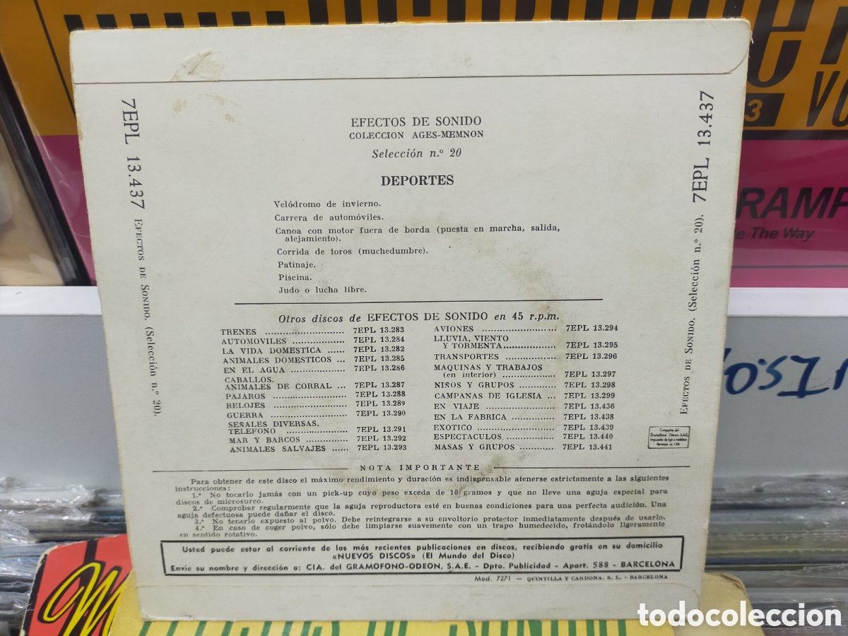Discos de vinilo: Efectos de sonido ep deportes 1960 - Foto 2