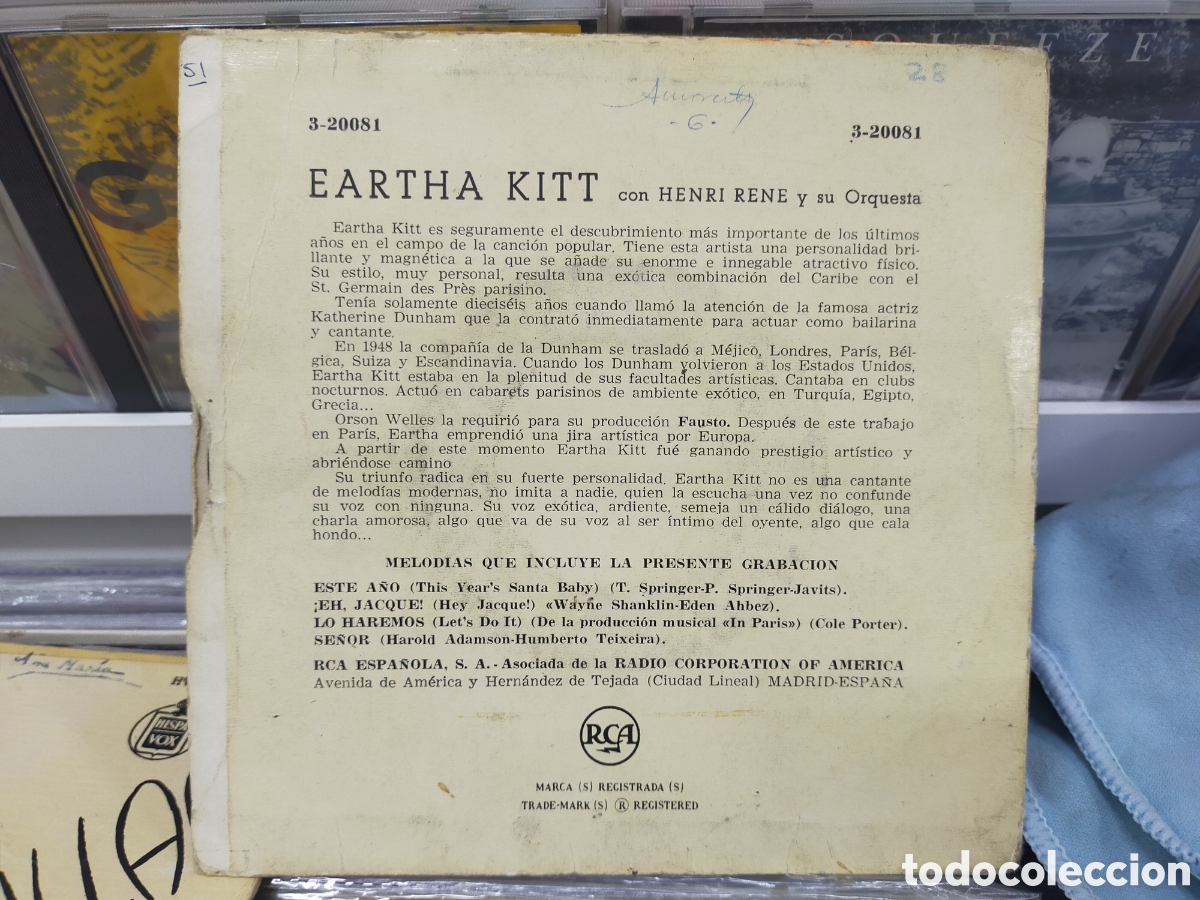 Discos de vinilo: Eartha Kitt ep este a&ntilde;o Espa&ntilde;a - Foto 2