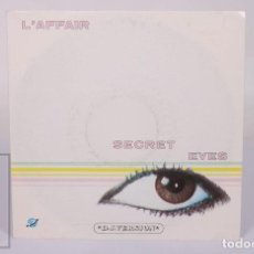Discos de vinilo: SINGLE L' AFFAIR - SECRET EYES / DON'T FLY AWAY - DISTRIBUIDO KEY RECORDS 1986 BADALONA - DJ VERSION