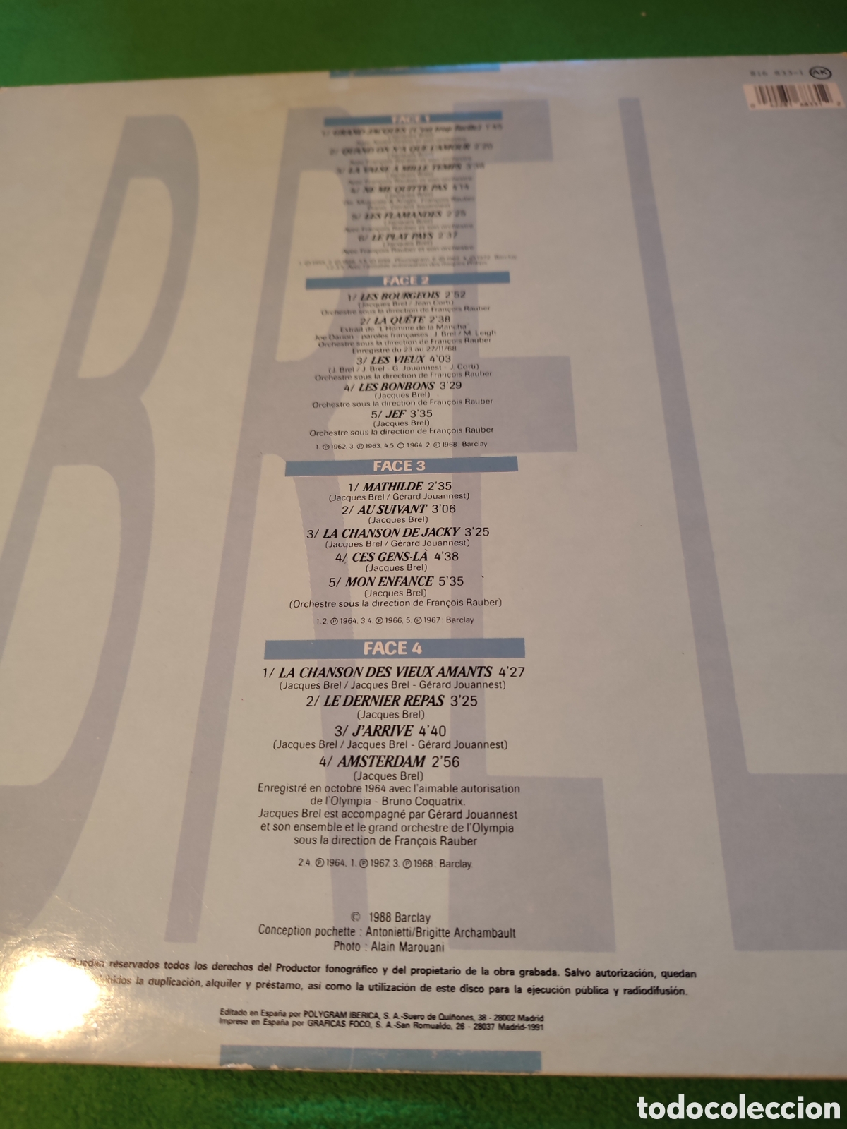 Discos de vinilo: Jacques Brel - Quinze ans d amour 2lps - Foto 3