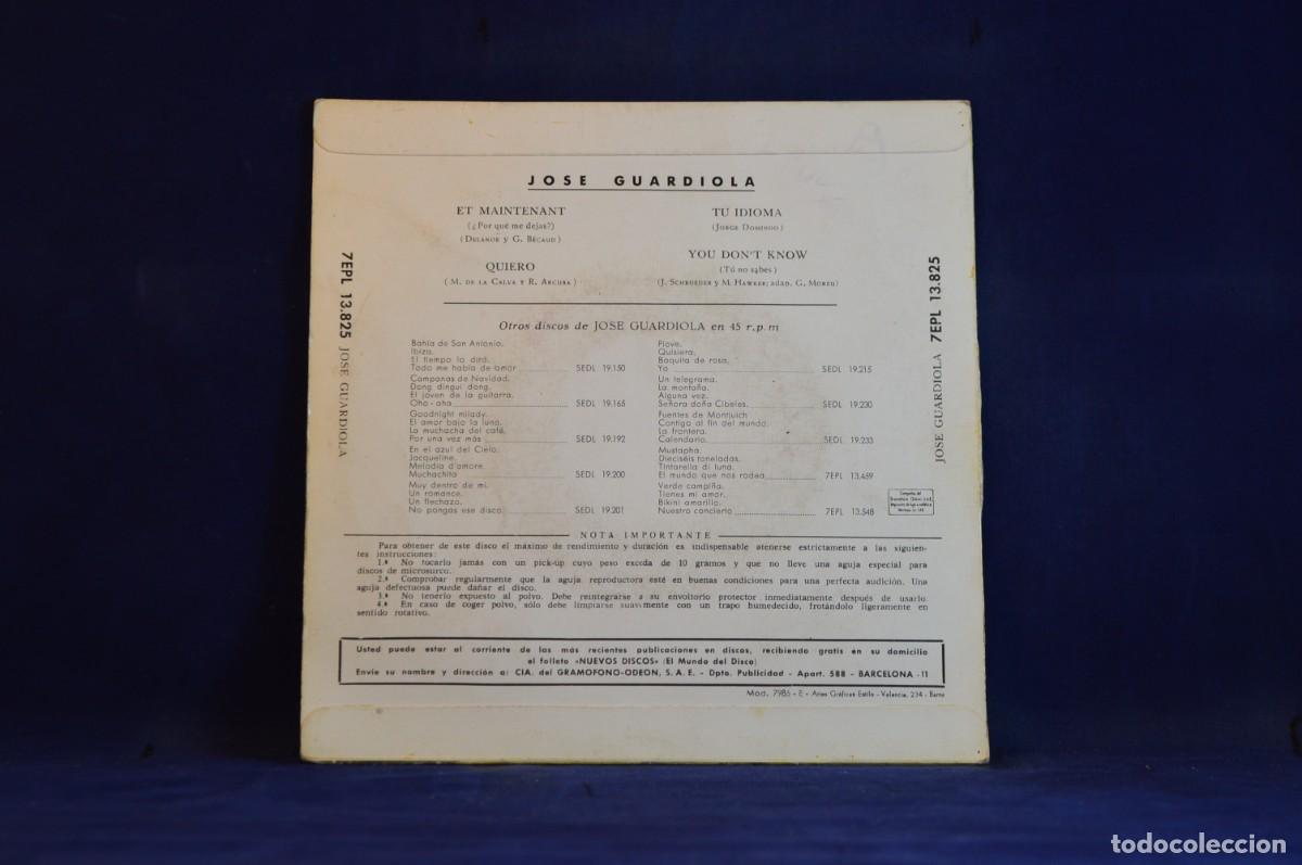 Discos de vinilo: JOSE GUARDIO ET MAINTENANT - + 3 EP - Foto 2